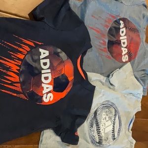 Lot of 3 toddler boy Adidas sports themed tshirts